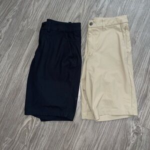 lululemon athletica Black and Tan Men Shorts Flat Front